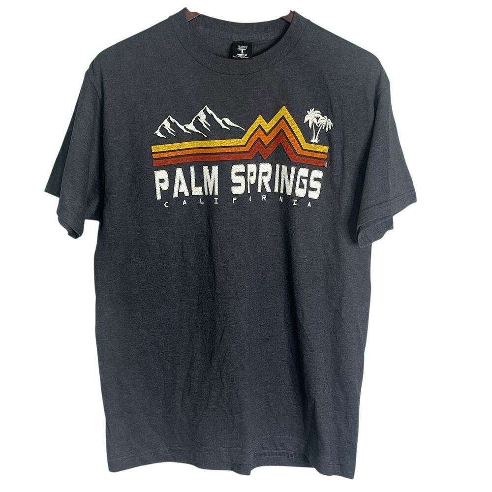 NWT Hanes Beefy-T Palm Springs California Tee Adult Medium US Grown Cotton Gray